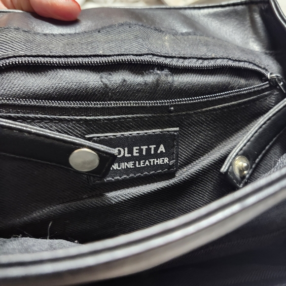 Violetta Black Leather Women's Backpack - Picture 2 of 6